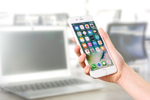 woman holding a smartphone, technology, equipment